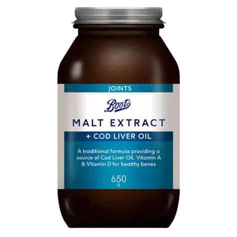 boots malt extract cod liver oil.